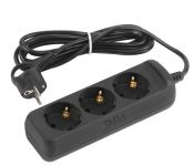 Удлинитель электрический UX-3e-5m-B с заземлением 3 розетки 5м ПВС 3х0.75кв.мм 10А черн. Эра Б0057723 Удлинитель электрический UX-3e-5m-B с заземлением 3 розетки 5м ПВС 3х0.75кв.мм 10А черн. Эра Б0057723