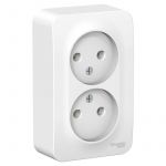 Розетка 2-м ОП Blanca 16А IP20 250В без заземл. без защ. шторок с металлич. пластиной бел. SE BLNRA000221 Розетка 2-м ОП Blanca 16А IP20 250В без заземл. без защ. шторок с металлич. пластиной бел. SE BLNRA000221