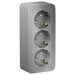 Розетка 3-м ОП Blanca 16А IP20 250В с заземл. защ. шторки с изолир. пластиной алюм. SE BLNRA011313 Розетка 3-м ОП Blanca 16А IP20 250В с заземл. защ. шторки с изолир. пластиной алюм. SE BLNRA011313