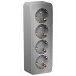 Розетка 4-м ОП Blanca 16А IP20 250В с заземл. защ. шторки с изолир. пластиной алюм. SE BLNRA011413 Розетка 4-м ОП Blanca 16А IP20 250В с заземл. защ. шторки с изолир. пластиной алюм. SE BLNRA011413