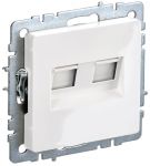 Розетка компьютерная двойная СП RJ45 кат.5E BRITE РК10-2-БрБ бел. IEK BR-K20-1-K01 Розетка компьютерная двойная СП RJ45 кат.5E BRITE РК10-2-БрБ бел. IEK BR-K20-1-K01