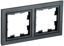 Рамка 2-м BRITE РУ-2-БрЧ черн. IEK BR-M22-K02 Рамка 2-м BRITE РУ-2-БрЧ черн. IEK BR-M22-K02