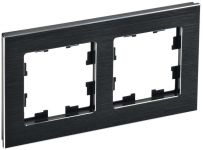 Рамка 2-м BRITE РУ-2-1-БрЧ металл черн. IEK BR-M22-M-K02 Рамка 2-м BRITE РУ-2-1-БрЧ металл черн. IEK BR-M22-M-K02