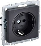 Розетка BRITE РС11-1-0-БрЧ 16А с заземл. без защ. шторки черн. IEK BR-R11-16-K02 Розетка BRITE РС11-1-0-БрЧ 16А с заземл. без защ. шторки черн. IEK BR-R11-16-K02