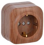 Розетка 1-м ОП GLORY РСш20-3-ХД 16А с заземл. защ. шторки дуб IEK ERH14-K24-16 Розетка 1-м ОП GLORY РСш20-3-ХД 16А с заземл. защ. шторки дуб IEK ERH14-K24-16