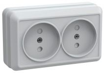 Розетка 2-м ОП Октава РСш22-2-ОБ 10А IP20 без заземл. защ. шторки бел. IEK ERO23-K01-10-DC Розетка 2-м ОП Октава РСш22-2-ОБ 10А IP20 без заземл. защ. шторки бел. IEK ERO23-K01-10-DC