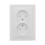 Розетка 2-м СП Минск 10А IP20 без заземл. защ. шторки бел. Basic EKF ERR10-102-100 Розетка 2-м СП Минск 10А IP20 без заземл. защ. шторки бел. Basic EKF ERR10-102-100