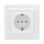 Розетка 1-м СП Минск 16А IP20 с заземл. защ. шторки бел. Basic EKF ERR16-028-100 Розетка 1-м СП Минск 16А IP20 с заземл. защ. шторки бел. Basic EKF ERR16-028-100