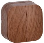 Выключатель 2-кл. ОП GLORY 10А ВС20-2-0-ХД дуб IEK EVH20-K24-10 Выключатель 2-кл. ОП GLORY 10А ВС20-2-0-ХД дуб IEK EVH20-K24-10