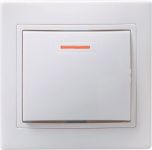 Выключатель 1-кл. СП Кварта 10А IP20 ВС10-1-1-КБ с индикацией бел. IEK EVK11-K01-10-DM Выключатель 1-кл. СП Кварта 10А IP20 ВС10-1-1-КБ с индикацией бел. IEK EVK11-K01-10-DM