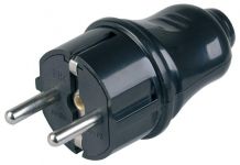 Вилка прямая ВПп10-02-Ст разборная с заземл. контактом 16А черн. IEK EVP10-16-01-K02 Вилка прямая ВПп10-02-Ст разборная с заземл. контактом 16А черн. IEK EVP10-16-01-K02