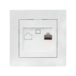 Розетка компьютерная 1-м СП Валенсия RJ45 бел. PROxima EKF EWK01-035-10 Розетка компьютерная 1-м СП Валенсия RJ45 бел. PROxima EKF EWK01-035-10