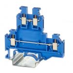 Клемма двухуровневая винтовой зажим 4 точки подключения 2.5кв.мм син. DKC KRUKB-3-BU Клемма двухуровневая винтовой зажим 4 точки подключения 2.5кв.мм син. DKC KRUKB-3-BU