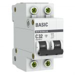Выключатель автоматический модульный 2п C 32А 4.5кА ВА 47-29 Basic EKF mcb4729-2-32C Выключатель автоматический модульный 2п C 32А 4.5кА ВА 47-29 Basic EKF mcb4729-2-32C