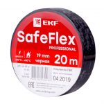 Изолента ПВХ 19мм (рул.20м) черн. SafeFlex EKF plc-iz-sf-b Изолента ПВХ 19мм (рул.20м) черн. SafeFlex EKF plc-iz-sf-b