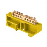 Шина нулевая N 6х9 8 отвер. латунь желт. изолятор на DIN-рейку PROxima EKF sn0-63-08-dz Шина нулевая N 6х9 8 отвер. латунь желт. изолятор на DIN-рейку PROxima EKF sn0-63-08-dz