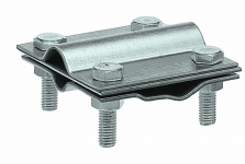 Зажим стержень - полоса/пруток крестообразный, оцинк. Зажим стержень - полоса/пруток крестообразный, оцинк.